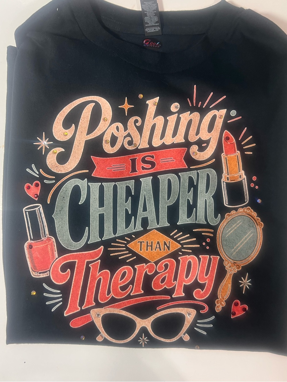 Poshing is cheaper than therapy funny graphic t-shirt. New S M L XL Pick 1 unise - Picture 7 of 9